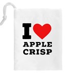 I love Apple crisp Drawstring Pouch (4XL) Back