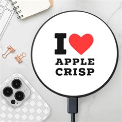 I Love Apple Crisp Wireless Fast Charger(black) by ilovewhateva