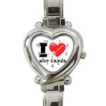 I love hot cakes Heart Italian Charm Watch Front