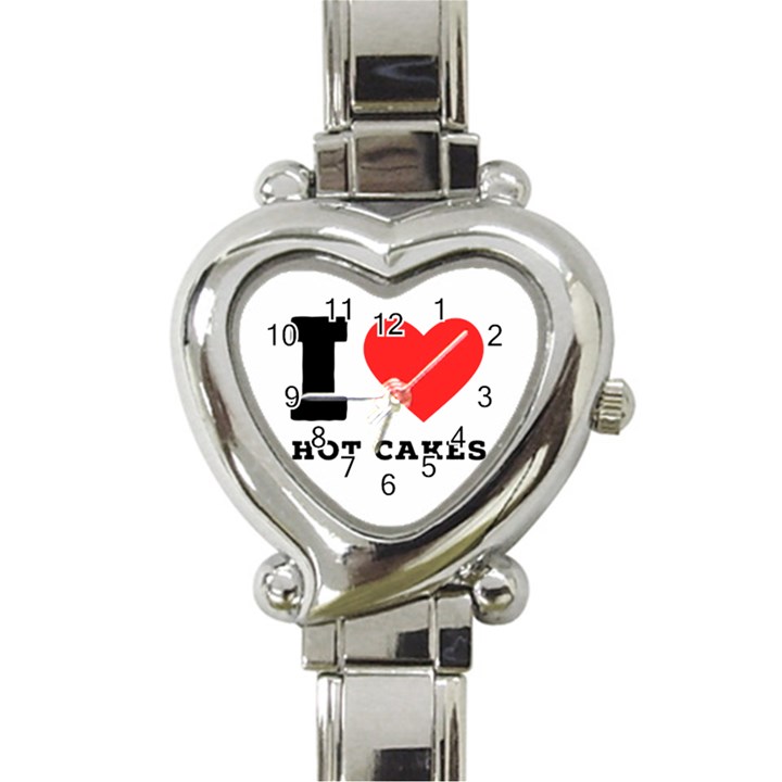 I love hot cakes Heart Italian Charm Watch