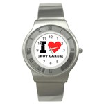 I love hot cakes Stainless Steel Watch Front