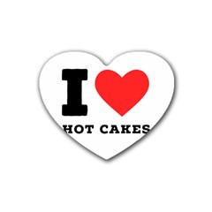 I Love Hot Cakes Rubber Coaster (heart) by ilovewhateva