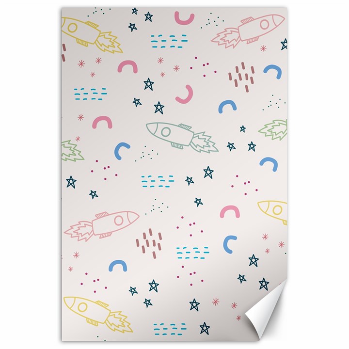 Spaceship Pattern Star Canvas 20  x 30 