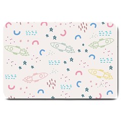 Spaceship Pattern Star Large Doormat by danenraven