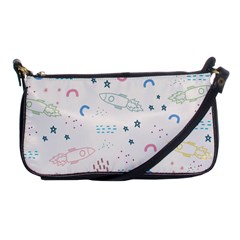 Spaceship Pattern Star Shoulder Clutch Bag by danenraven