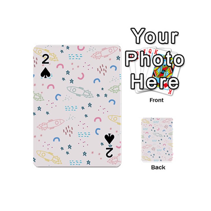 Spaceship Pattern Star Playing Cards 54 Designs (Mini)