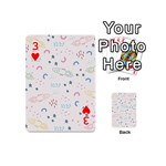 Spaceship Pattern Star Playing Cards 54 Designs (Mini) Front - Heart3