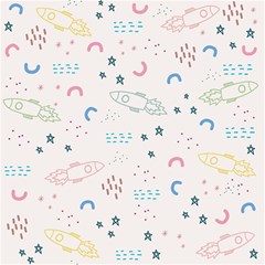 Spaceship Pattern Star Play Mat (square) by danenraven