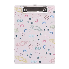 Spaceship Pattern Star A5 Acrylic Clipboard by danenraven