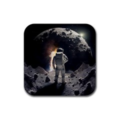 Astronaut Space Walk Rubber Square Coaster (4 Pack) by danenraven