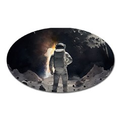 Astronaut Space Walk Oval Magnet by danenraven