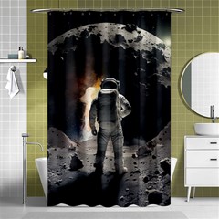 Astronaut Space Walk Shower Curtain 48  X 72  (small)  by danenraven