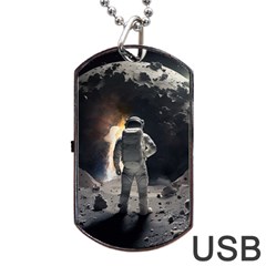 Astronaut Space Walk Dog Tag Usb Flash (one Side) by danenraven