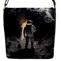 Astronaut Space Walk Flap Closure Messenger Bag (s) by danenraven