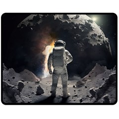 Astronaut Space Walk Two Sides Fleece Blanket (medium) by danenraven