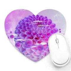 Dahlia Blossom Bloom Dahlias Fall Heart Mousepad by danenraven