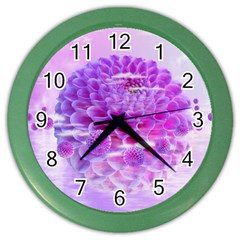 Dahlia Blossom Bloom Dahlias Fall Color Wall Clock by danenraven