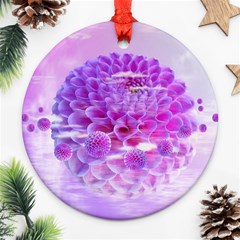 Dahlia Blossom Bloom Dahlias Fall Ornament (round) by danenraven