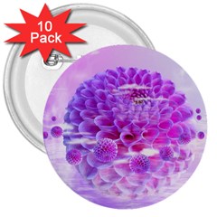 Dahlia Blossom Bloom Dahlias Fall 3  Buttons (10 Pack)  by danenraven