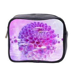 Dahlia Blossom Bloom Dahlias Fall Mini Toiletries Bag (two Sides) by danenraven