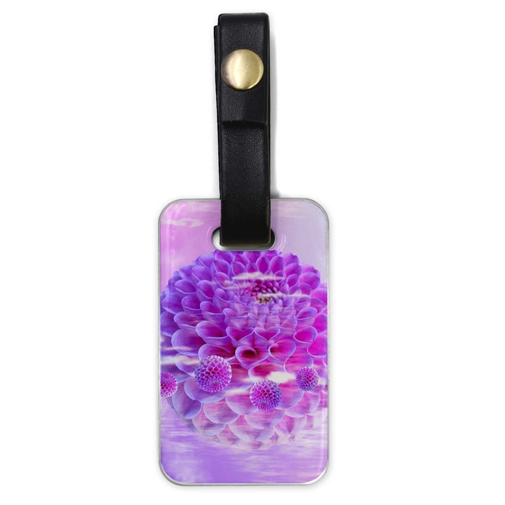 Dahlia Blossom Bloom Dahlias Fall Luggage Tag (one side)