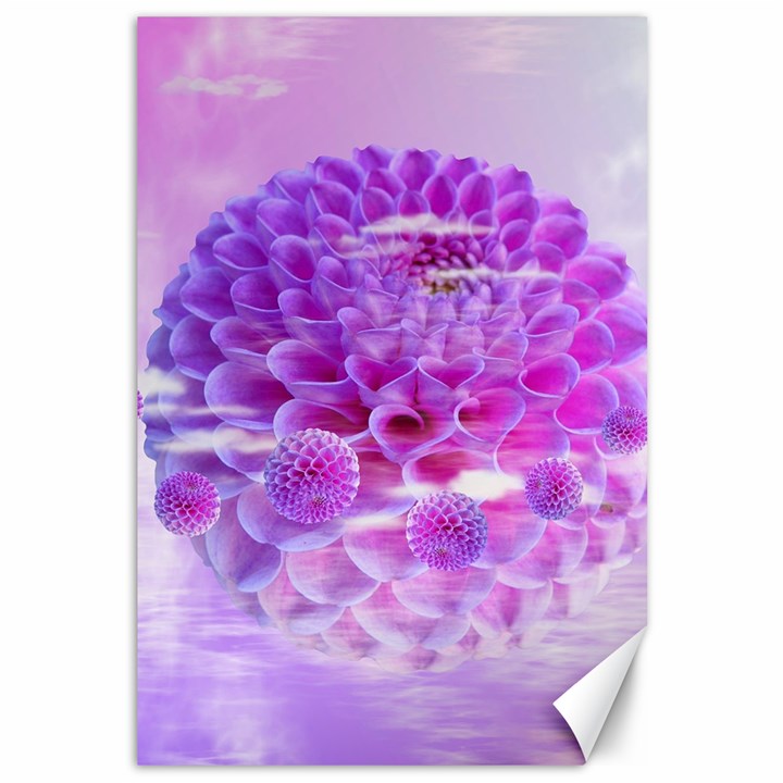 Dahlia Blossom Bloom Dahlias Fall Canvas 12  x 18 