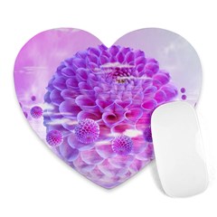 Dahlia Blossom Bloom Dahlias Fall Heart Mousepad by danenraven