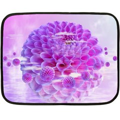 Dahlia Blossom Bloom Dahlias Fall Two Sides Fleece Blanket (mini) by danenraven