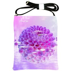 Dahlia Blossom Bloom Dahlias Fall Shoulder Sling Bag by danenraven