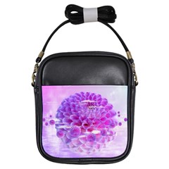 Dahlia Blossom Bloom Dahlias Fall Girls Sling Bag by danenraven