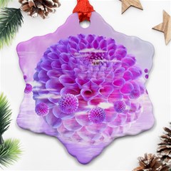 Dahlia Blossom Bloom Dahlias Fall Ornament (snowflake) by danenraven