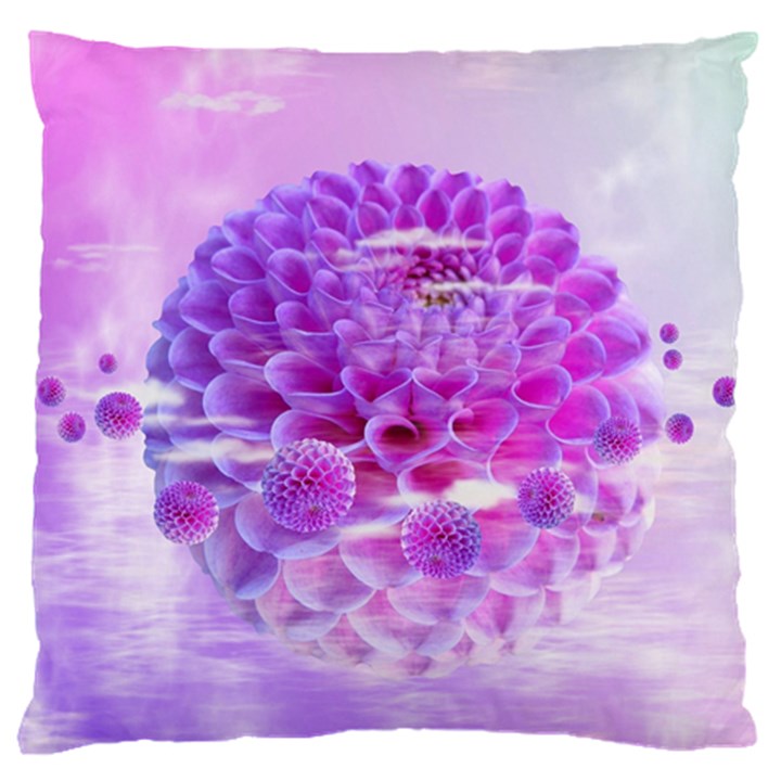 Dahlia Blossom Bloom Dahlias Fall Standard Premium Plush Fleece Cushion Case (One Side)