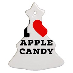 I Love Apple Candy Christmas Tree Ornament (two Sides) by ilovewhateva