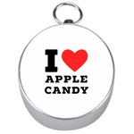 I love Apple candy Silver Compasses Front