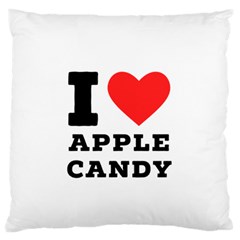 I Love Apple Candy Large Premium Plush Fleece Cushion Case (two Sides) by ilovewhateva