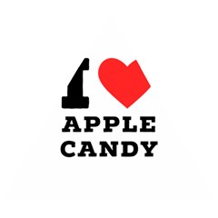 I Love Apple Candy Wooden Puzzle Triangle by ilovewhateva