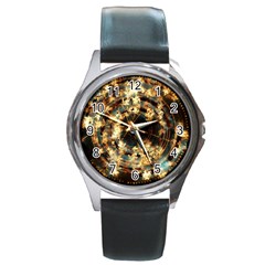 Science Fiction Background Fantasy Round Metal Watch by danenraven