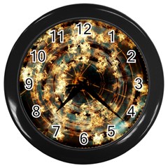 Science Fiction Background Fantasy Wall Clock (black) by danenraven