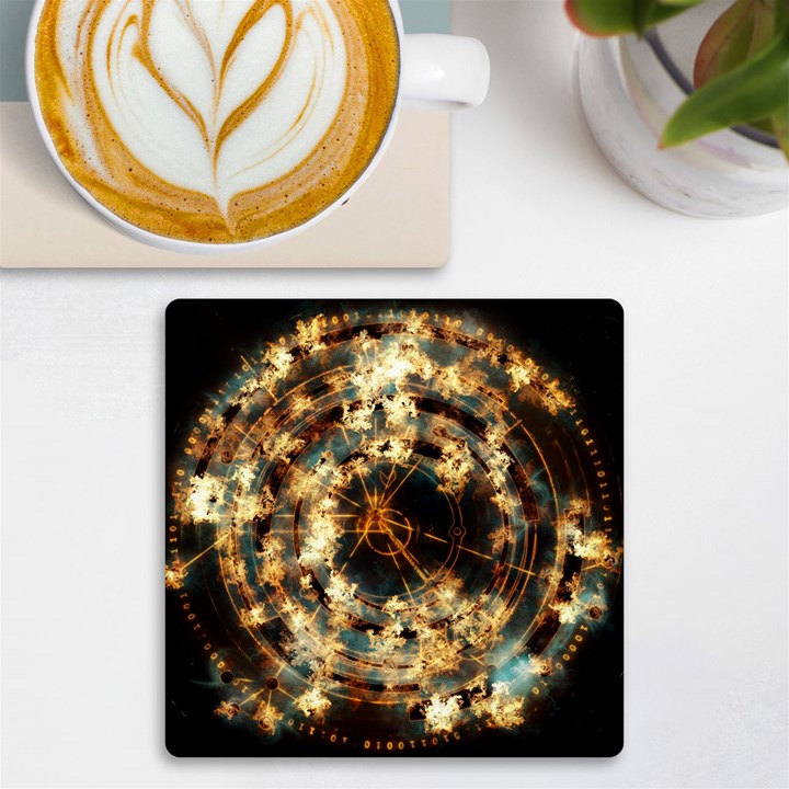 Science Fiction Background Fantasy UV Print Square Tile Coaster 