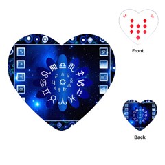 Astrology Horoscopes Constellation Playing Cards Single Design (heart) by danenraven