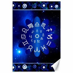 Astrology Horoscopes Constellation Canvas 12  X 18  by danenraven