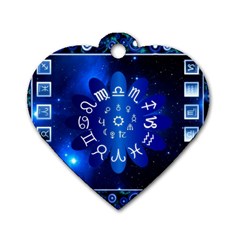 Astrology Horoscopes Constellation Dog Tag Heart (two Sides) by danenraven