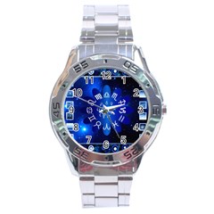 Astrology Horoscopes Constellation Stainless Steel Analogue Watch by danenraven