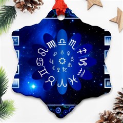 Astrology Horoscopes Constellation Snowflake Ornament (two Sides) by danenraven