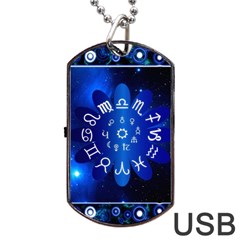 Astrology Horoscopes Constellation Dog Tag Usb Flash (one Side) by danenraven