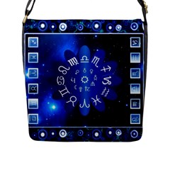 Astrology Horoscopes Constellation Flap Closure Messenger Bag (l) by danenraven