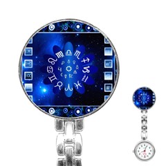 Astrology Horoscopes Constellation Stainless Steel Nurses Watch by danenraven