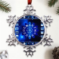 Astrology Horoscopes Constellation Metal Large Snowflake Ornament by danenraven