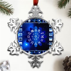 Astrology Horoscopes Constellation Metal Small Snowflake Ornament by danenraven