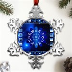 Astrology Horoscopes Constellation Metal Small Snowflake Ornament Front